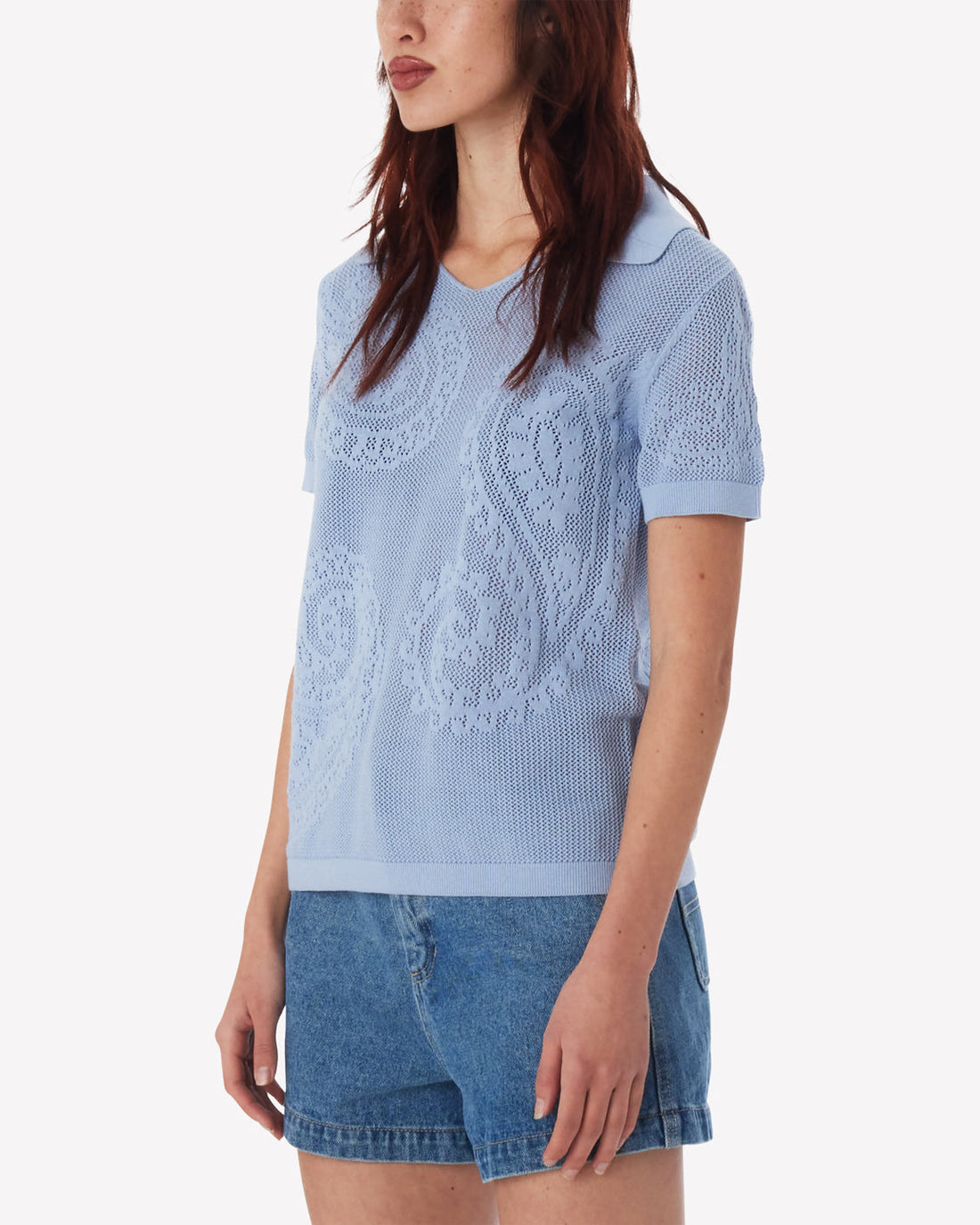 OBEY BRIANA OPEN KNIT SHIRT  OBEY   
