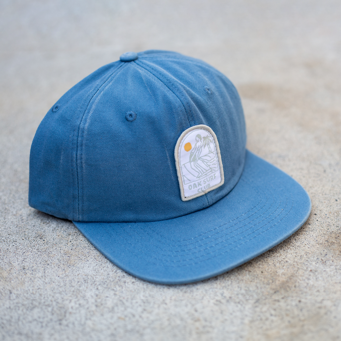 OAK SURF CLUB NOSERIDER PATCH HAT - LIGHT BLUE HAT OAK SURF CLUB   