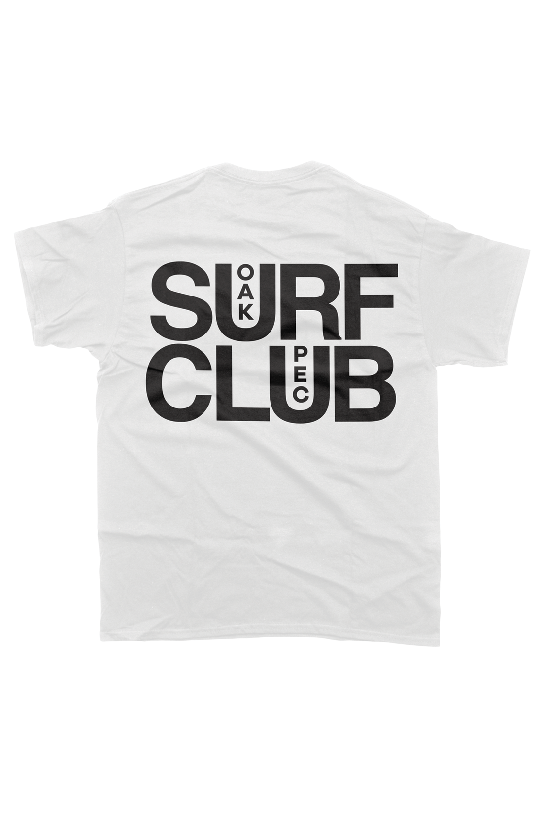 OAK SURF CLUB UNISEX PEC TEE - WHITE TSHIRT OAK SURF CLUB   
