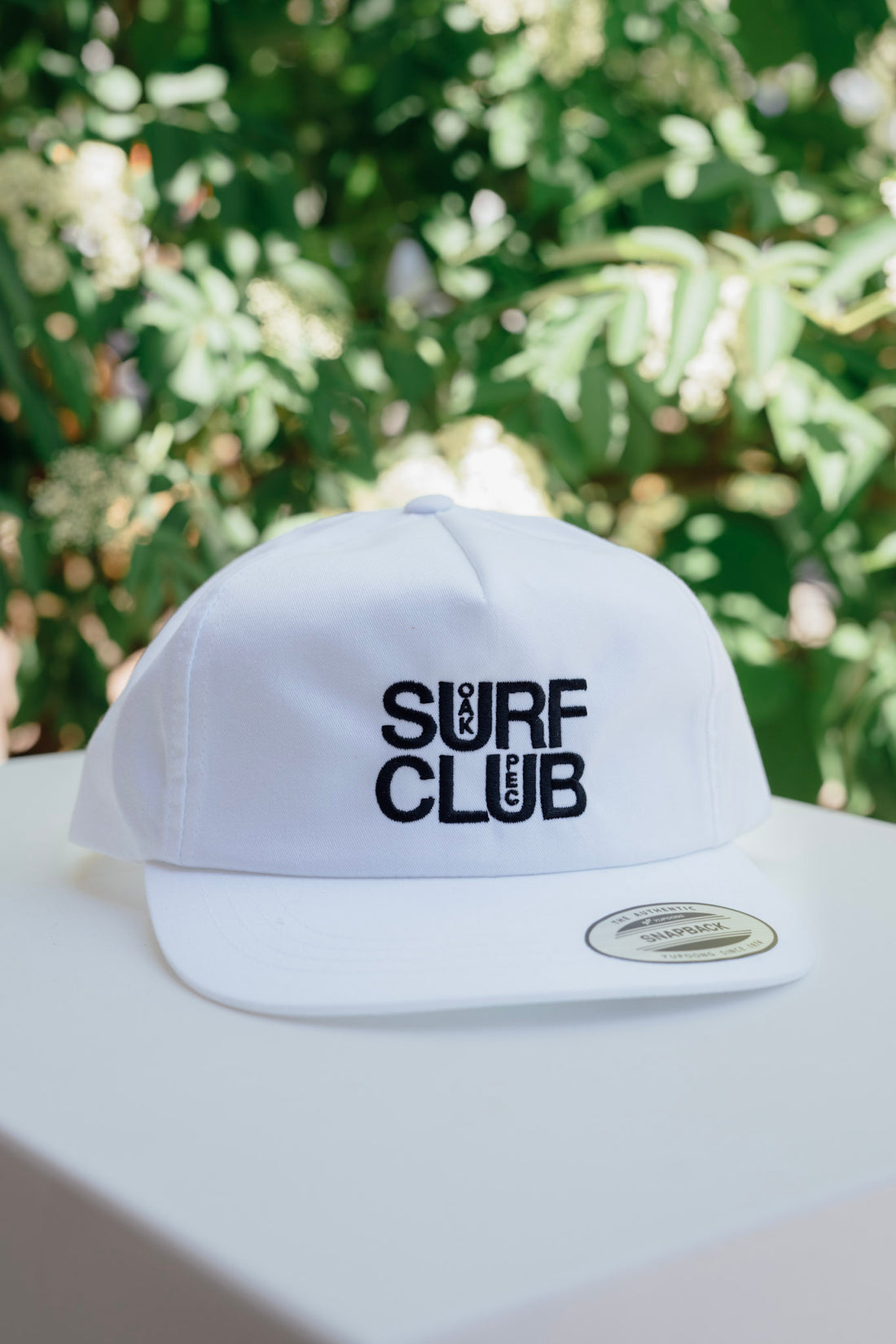 OAK SURF CLUB UNISEX PEC UNSTRUCTURED 5-PANEL - WHITE Hats OAK SURF CLUB   