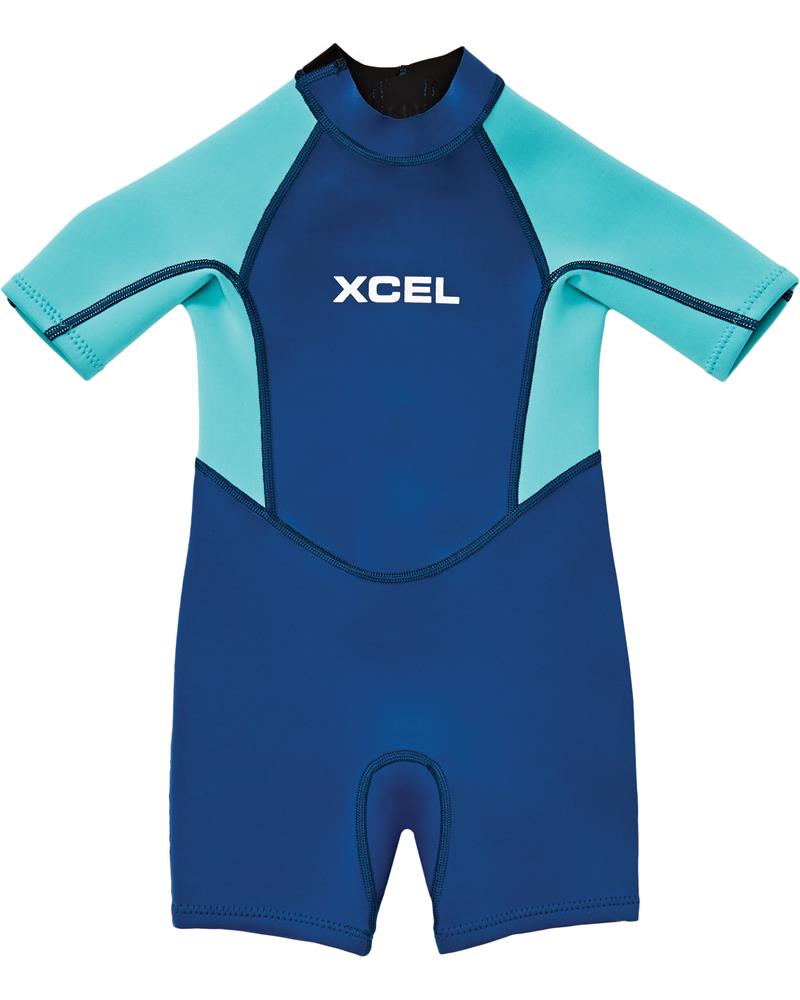 XCEL TODDLER S/S SPRINGSUIT 1MM - FAINT BLUE-PISTACHIO Wetsuits XCEL   