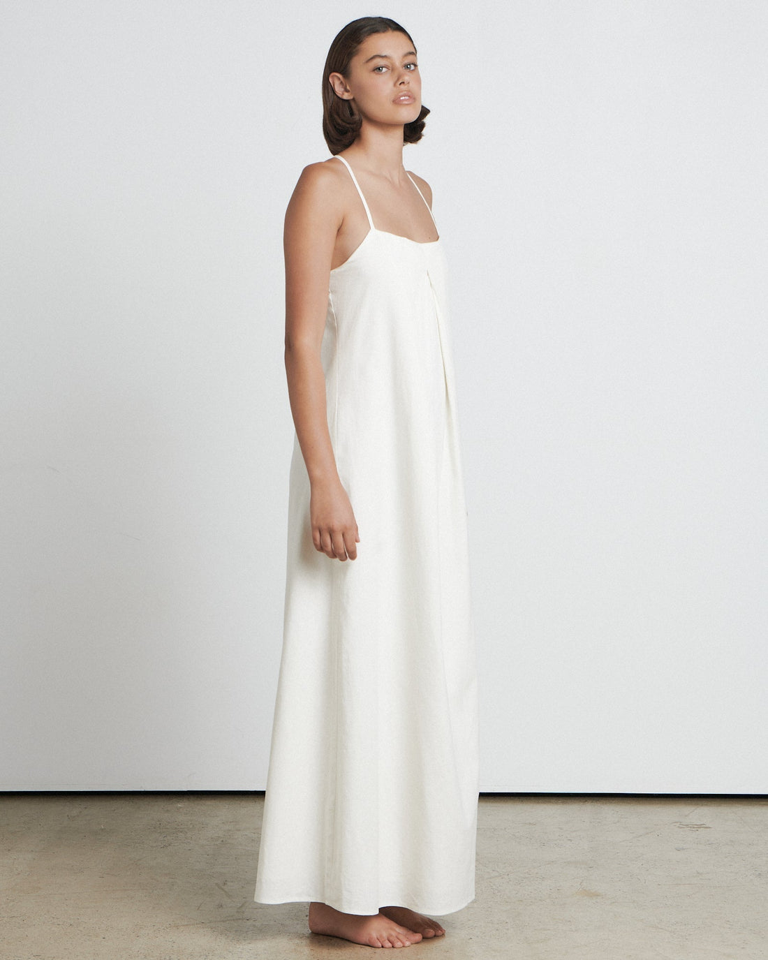 CHARLIE HOLIDAY THE TIE BACK MAXI DRESS - COCONUT MILK