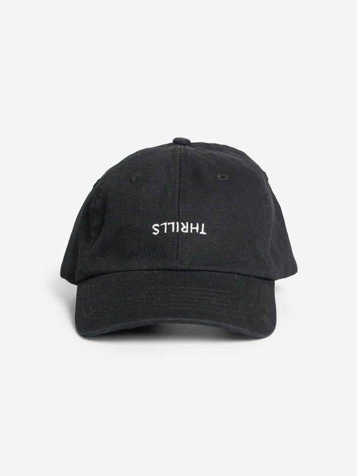 THRILLS MINIMAL THRILLS 6 PANEL CAP - WASHED BLACK HAT THRILLS   