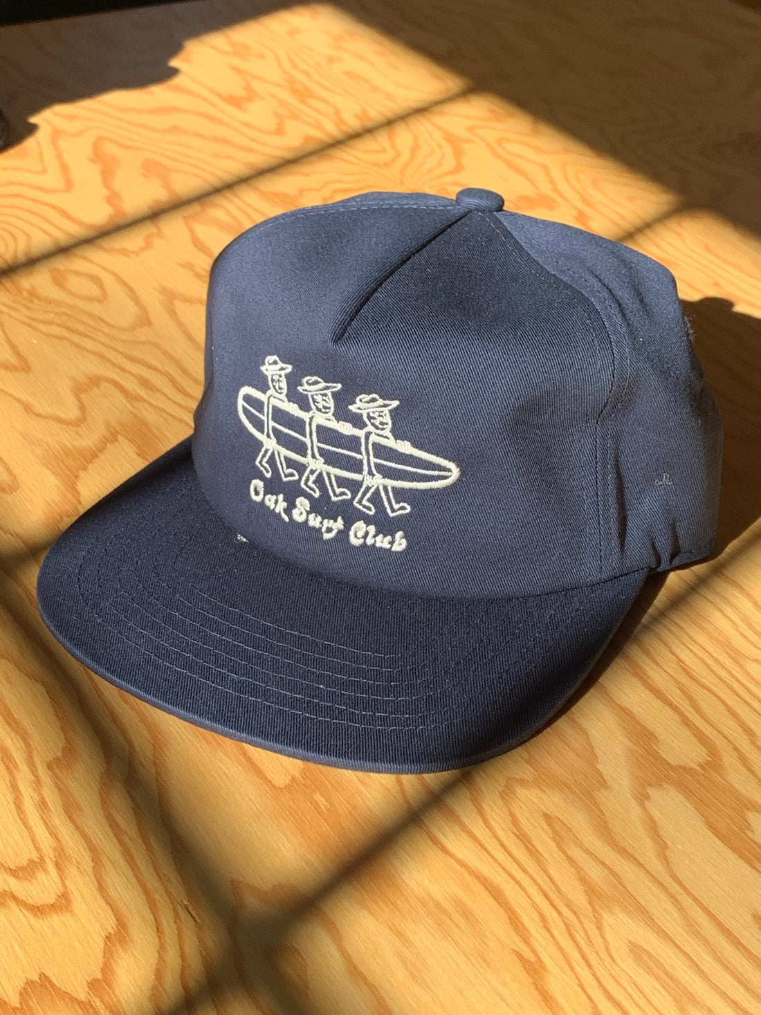 OAK SURF CLUB 3 GUYS UNSTRUCTURED 5-PANEL HAT - NAVY HAT -