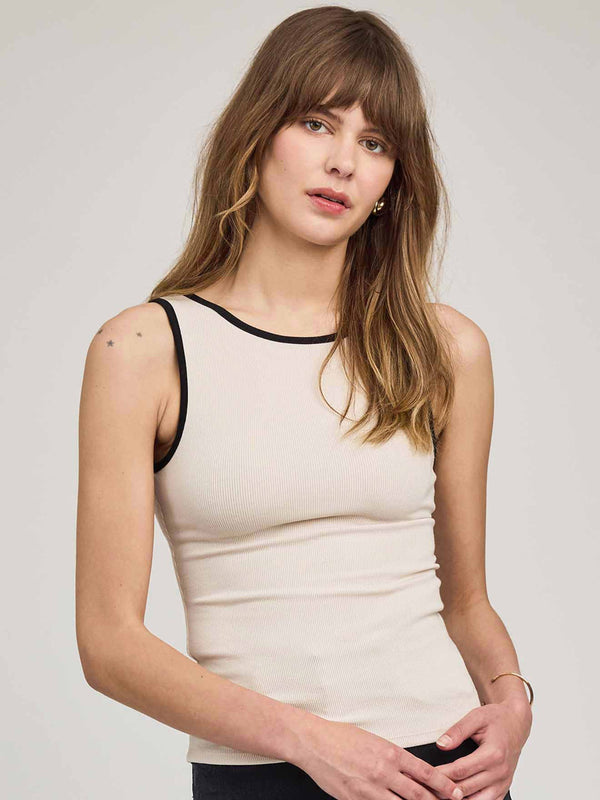 GENTLE FAWN NAIA TANK - ALABASTER RINGER TANK TOPS GENTLE FAWN