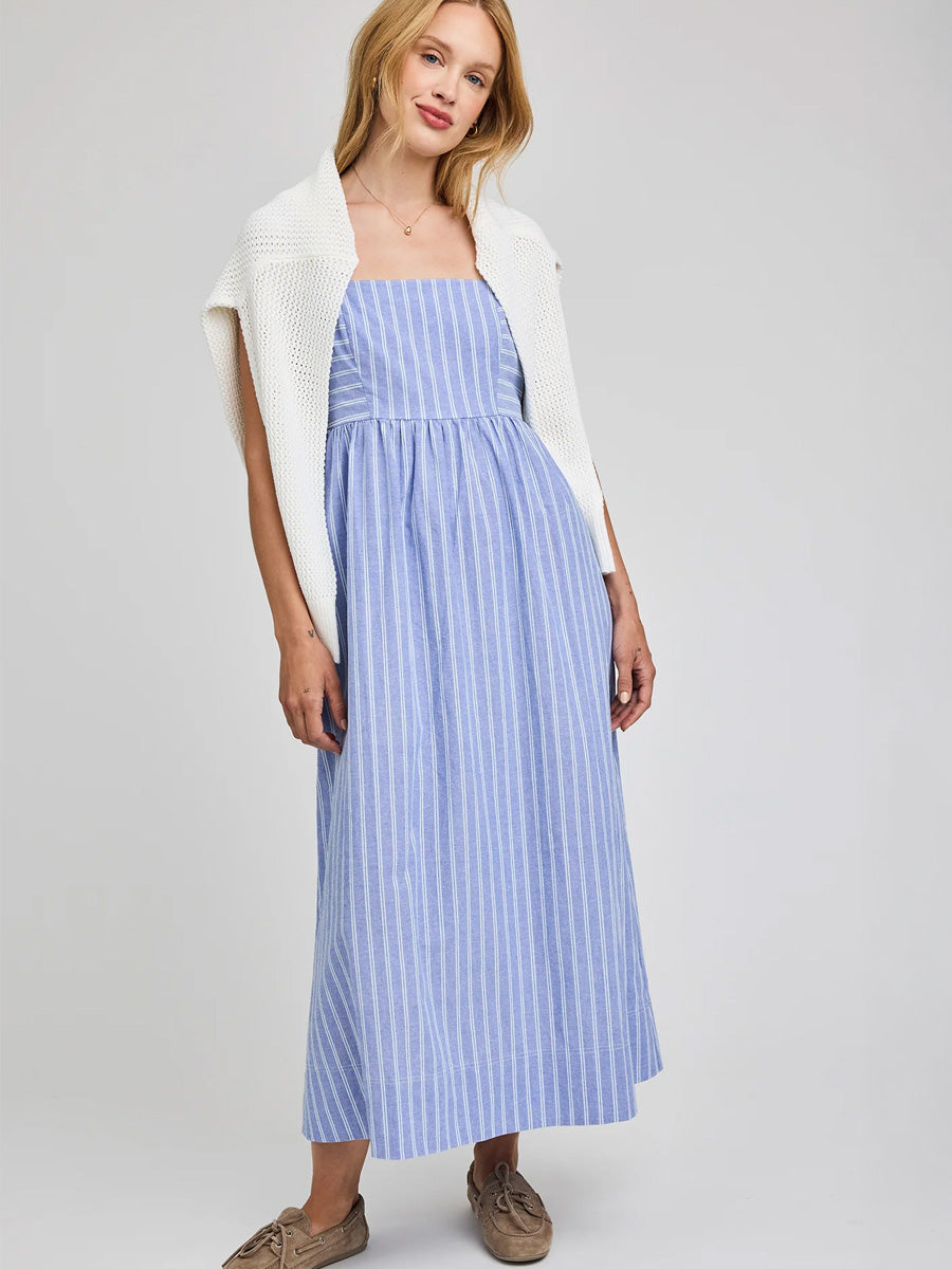 GENTLE FAWN ALICIA DRESS - OCEAN STRIPE DRESSES GENTLE FAWN