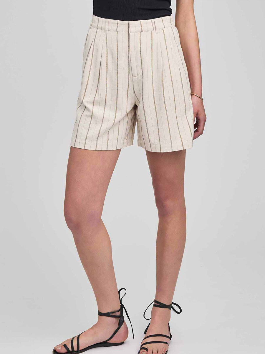GENTLE FAWN ALMA LINEN SHORT - LINEN STRIPE SHORTS GENTLE FAWN