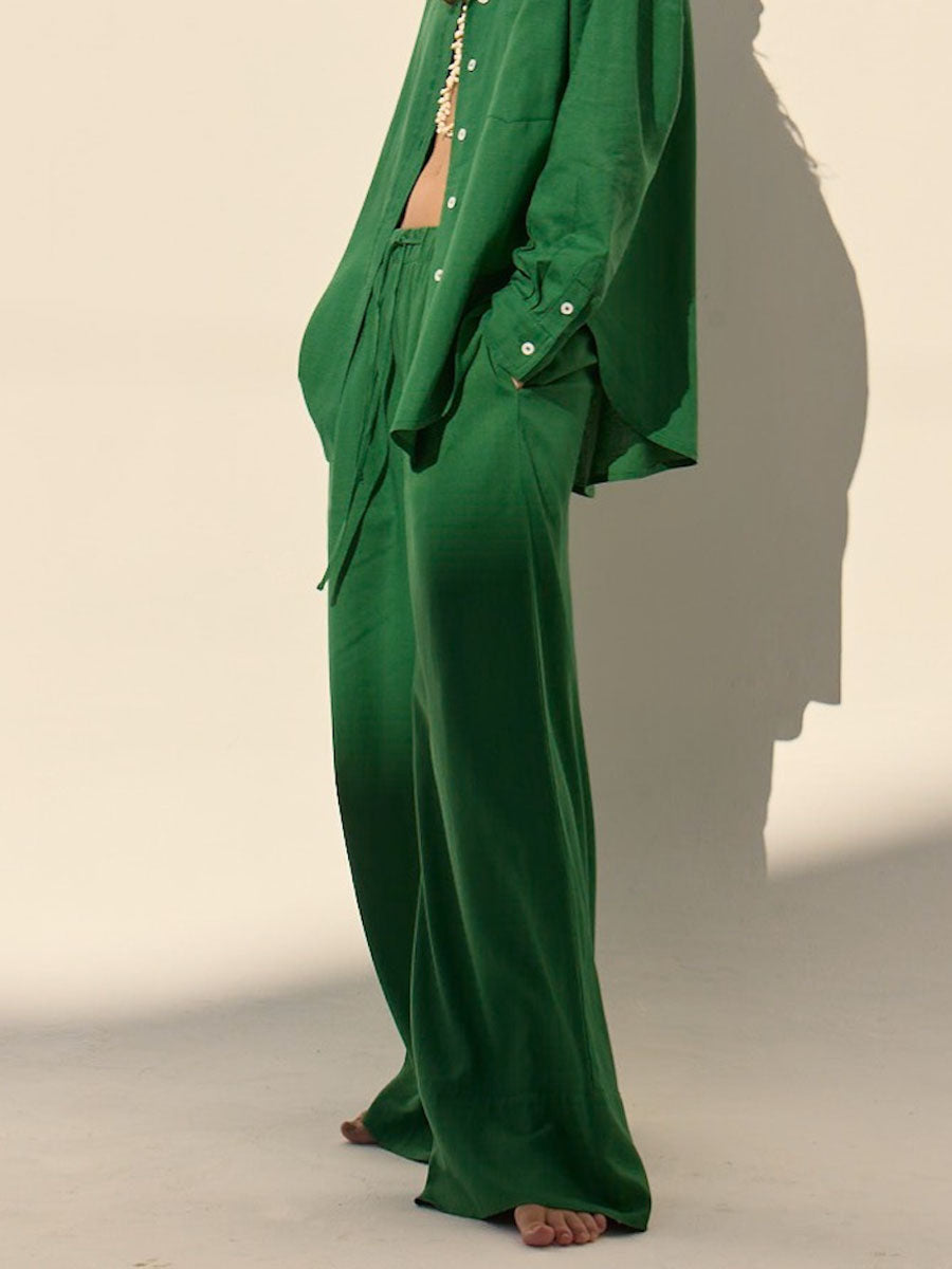 ANTIBES PANTS - GREEN PANTS -