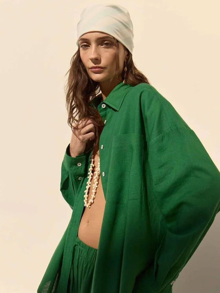 ANTIBES SHIRT - GREEN SHIRTS -