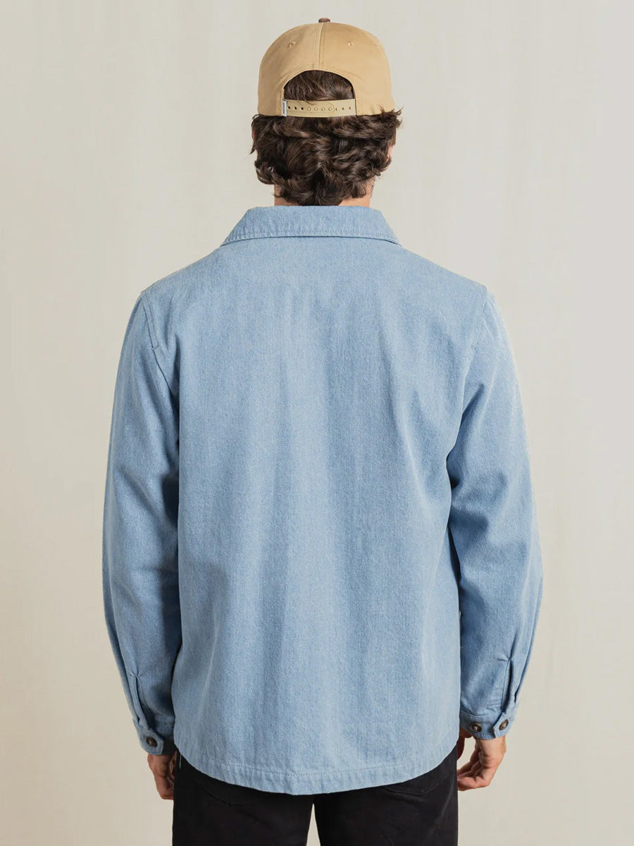 RHYTHM ARGUAM LONG-SLEEVE OVERSHIRT - STONE BLUE