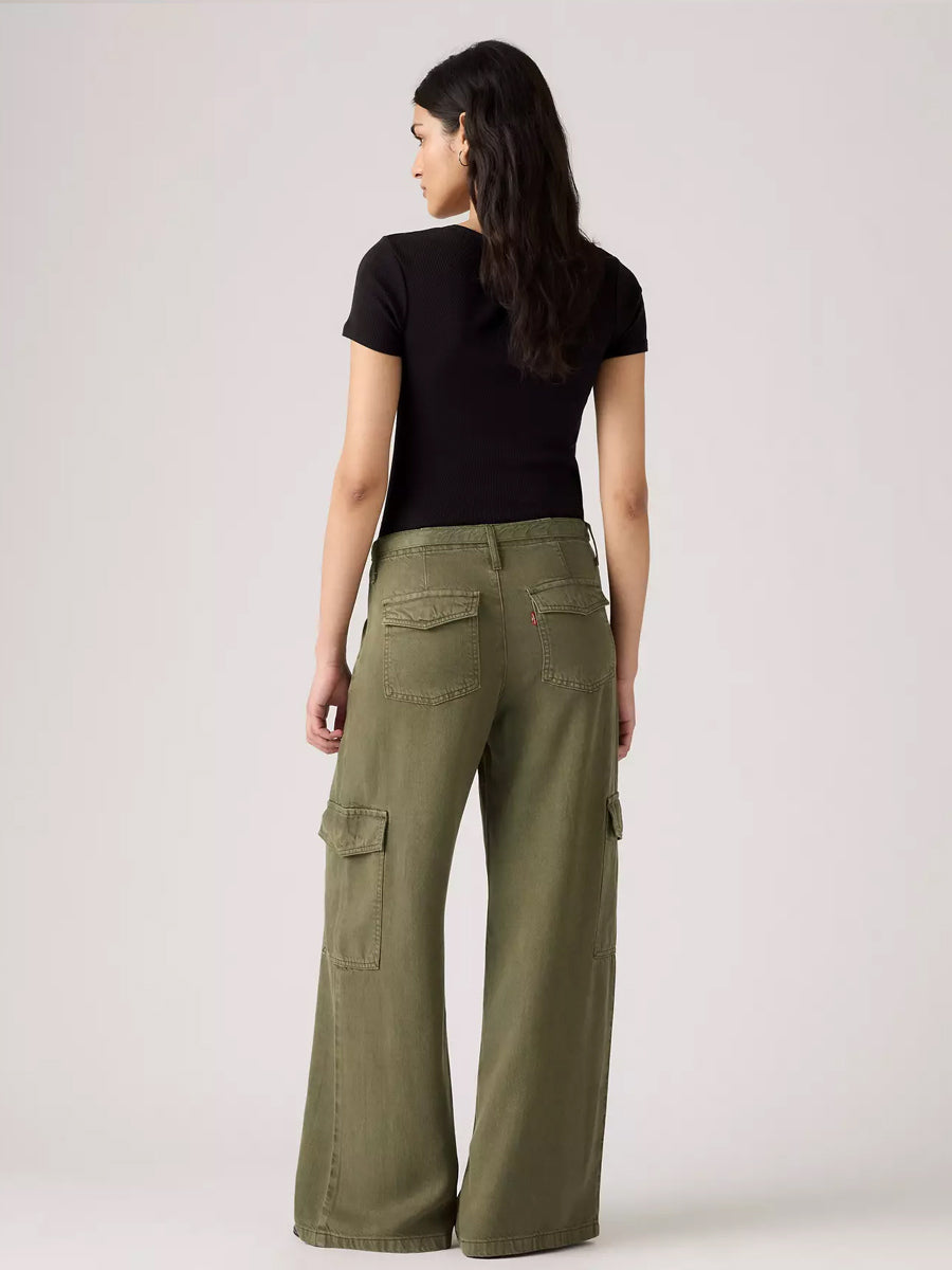 LEVI'S BAGGY DAD CARGO - DRAPEY IVY GREEN JEANS LEVI'S