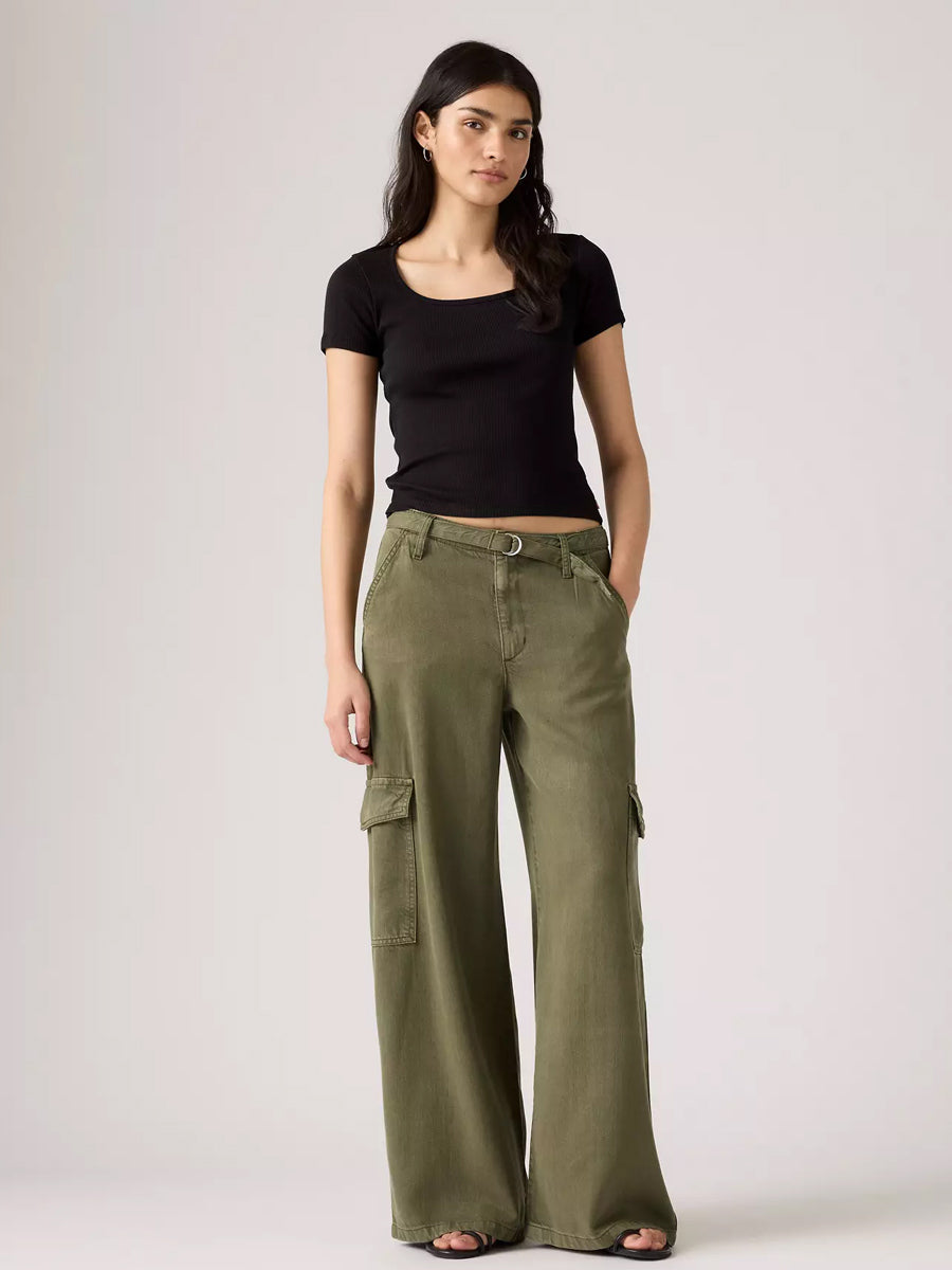 LEVI'S BAGGY DAD CARGO - DRAPEY IVY GREEN JEANS LEVI'S