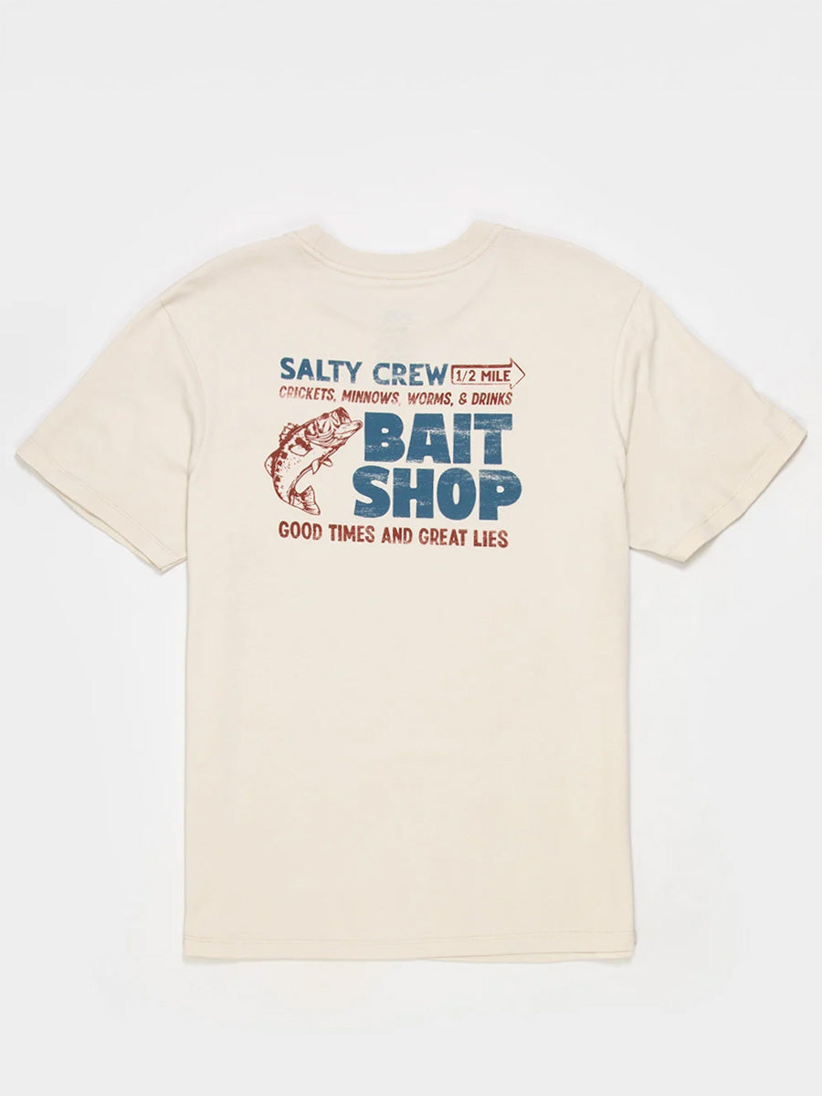 SALTY CREW BAIT SHOP SHORT-SLEEVE TEE - BONE