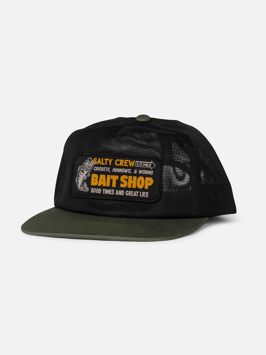 SALTY CREW BAIT SHOP TRUCKER - GREEN/BLACK HATS SALTY CREW