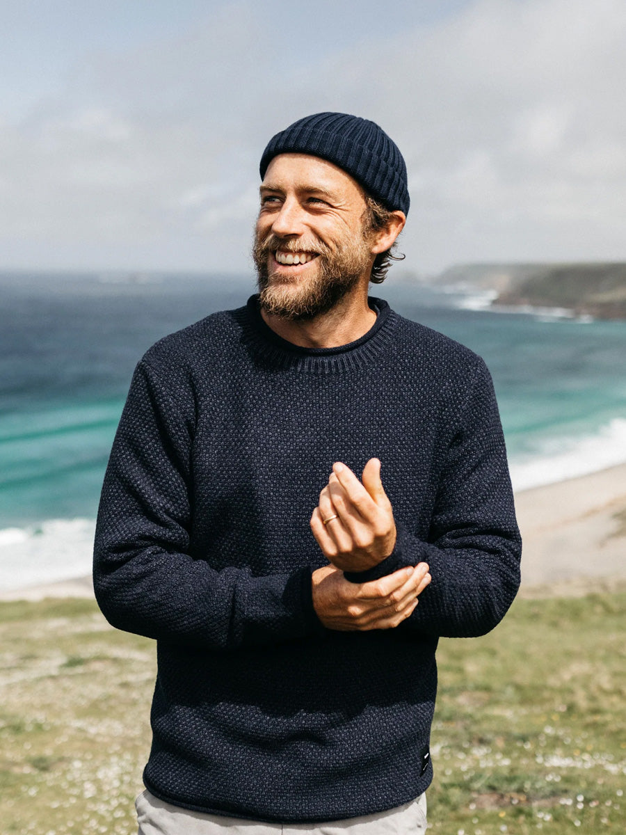 FINISTERRE BARENTS JUMPER - INDIGO SWEATER -