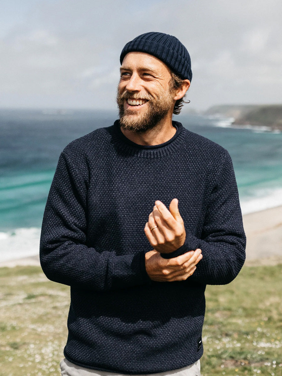 FINISTERRE BARENTS JUMPER - NAVY SWEATERS FINISTERRE