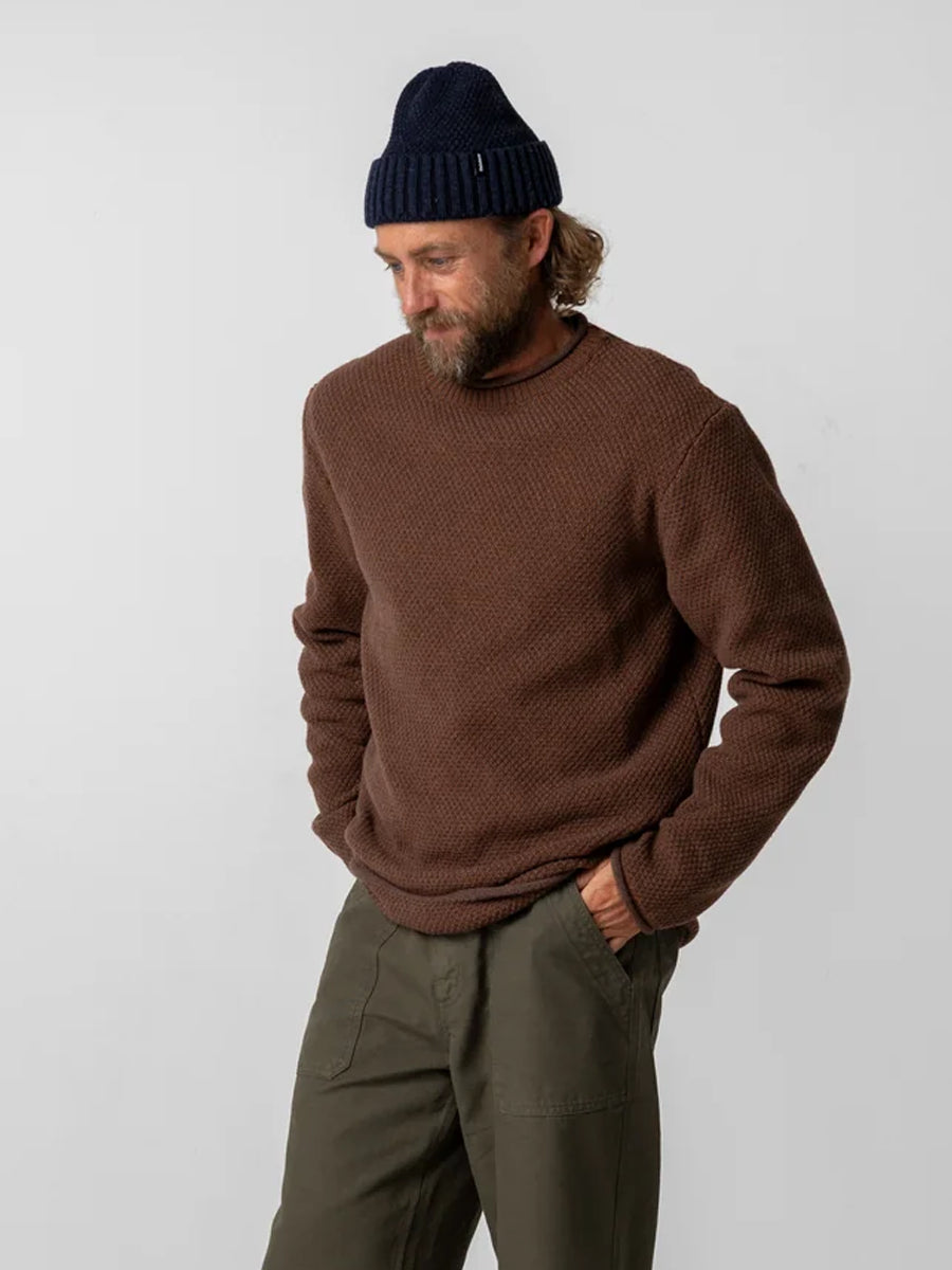 FINISTERRE MENS BARENTS JUMPER - PECAN SWEATERS FINISTERRE