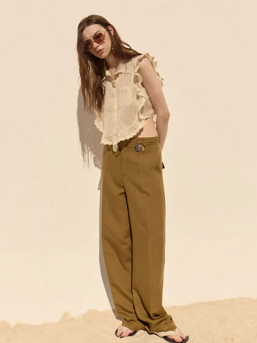 BARI PANTS - ARMY PANTS DELUC