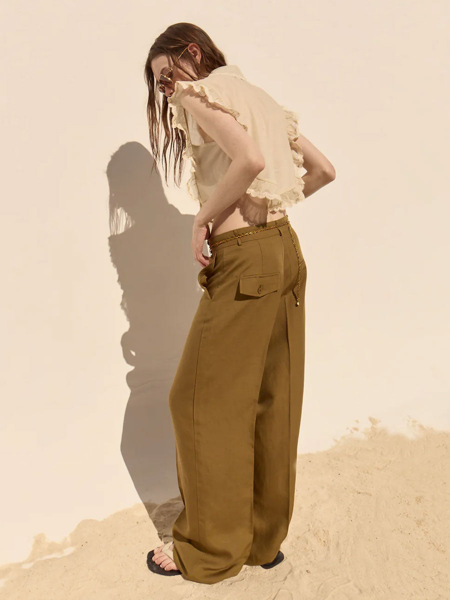 BARI PANTS - ARMY PANTS DELUC