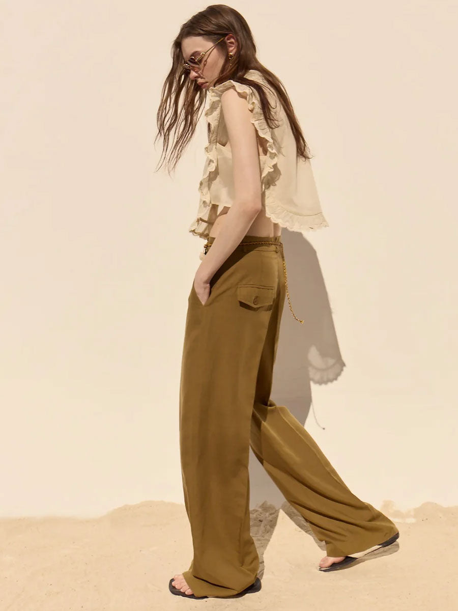 BARI PANTS - ARMY PANTS DELUC