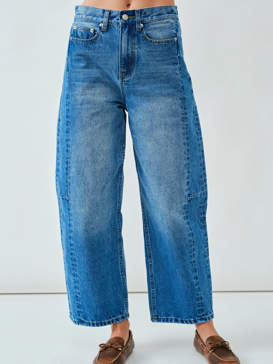 CLASSIC BARREL JEAN - MEDIUM WASH PANT -