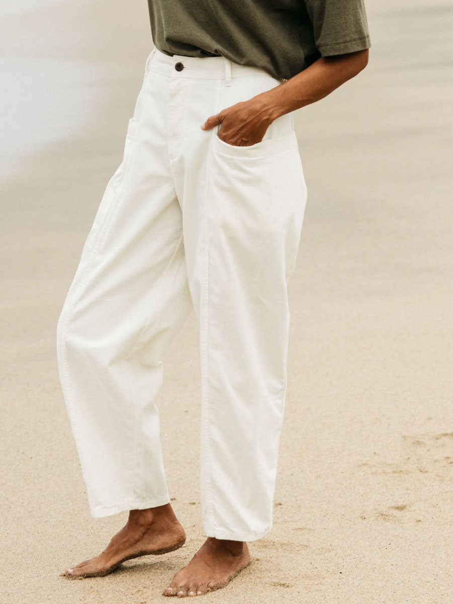 FINISTERRE CROFT BARREL TROUSER - ECRU