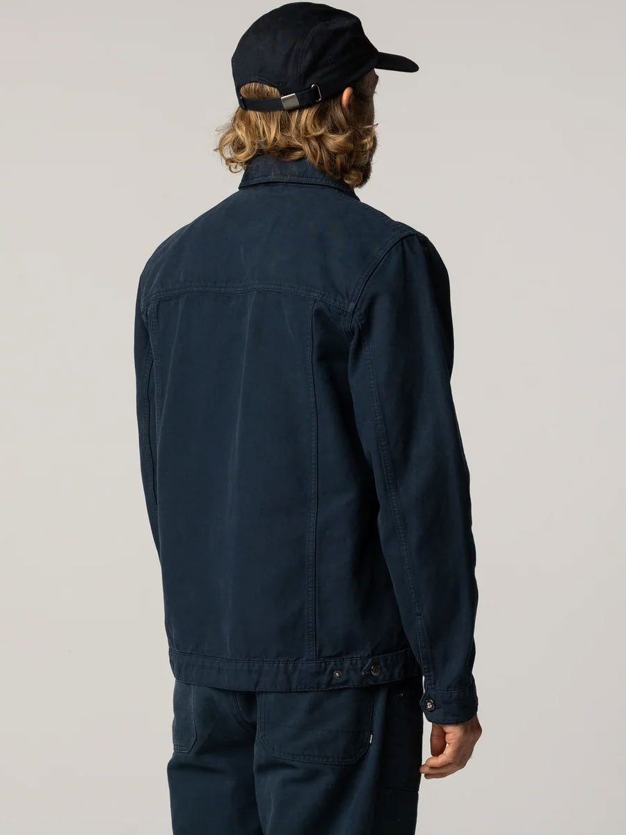 FINISTERRE BASSET TRUCKER JACKET - NAVY JACKETS FINISTERRE