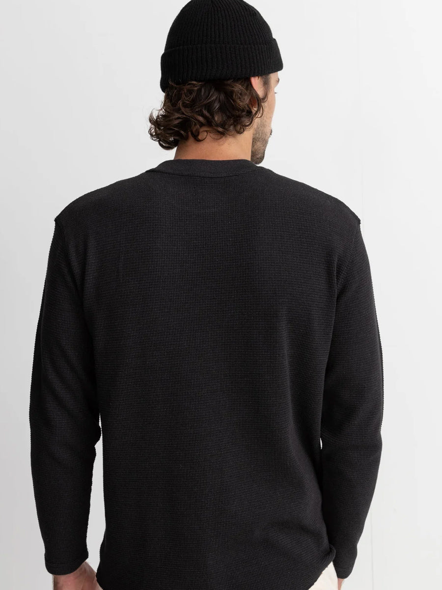 RHYTHM CLASSIC WAFFLE KNIT - VINTAGE BLACK SHIRT -