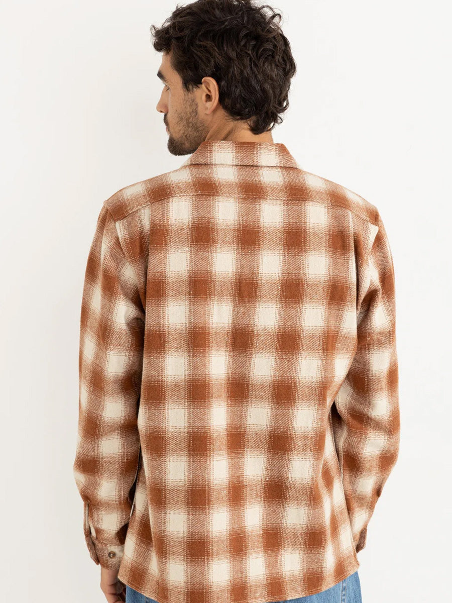 RHYTHM BISON LONG-SLEEVE SHIRT - TOBACCO SHIRT -