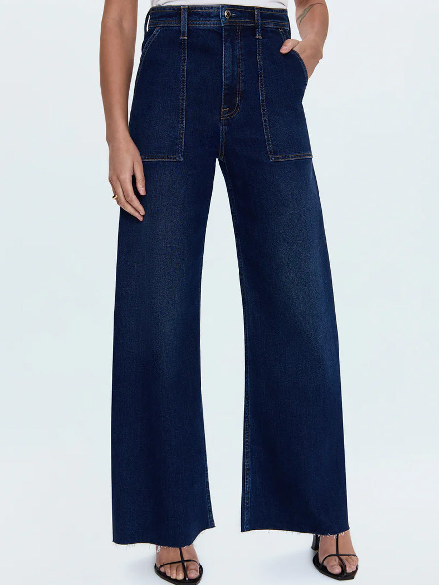 PISTOLA PENNY UTILITY HIGH RISE WIDE LEG PANT - CALLUNA JEANS -