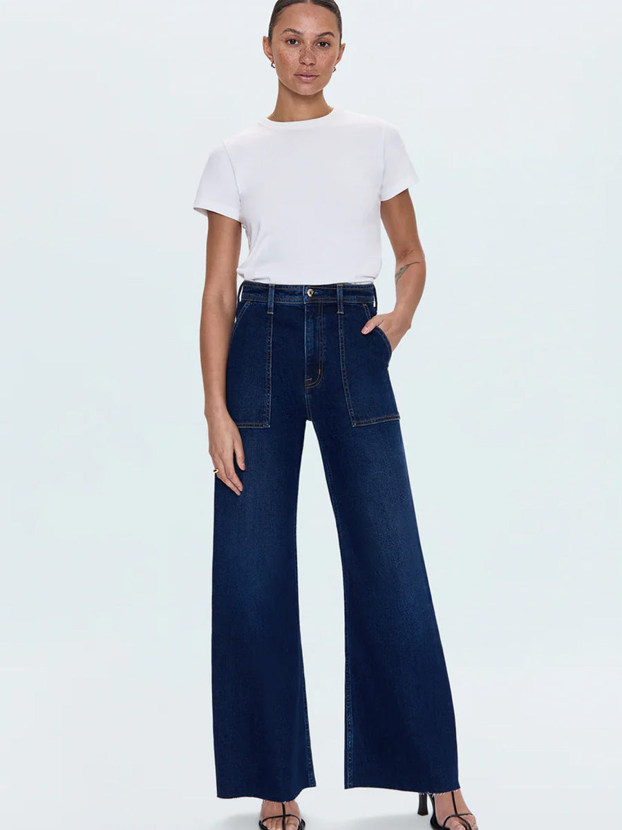 PISTOLA PENNY UTILITY HIGH RISE WIDE LEG PANT - CALLUNA JEANS -