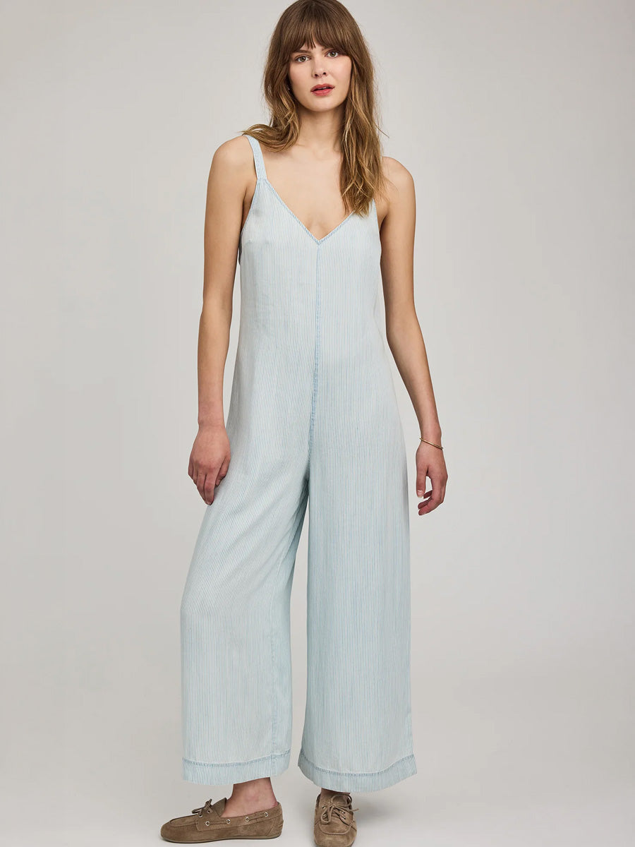 GENTLE FAWN CAMBRY JUMPSUIT - BLUE STRIPE JUMPSUITS GENTLE FAWN