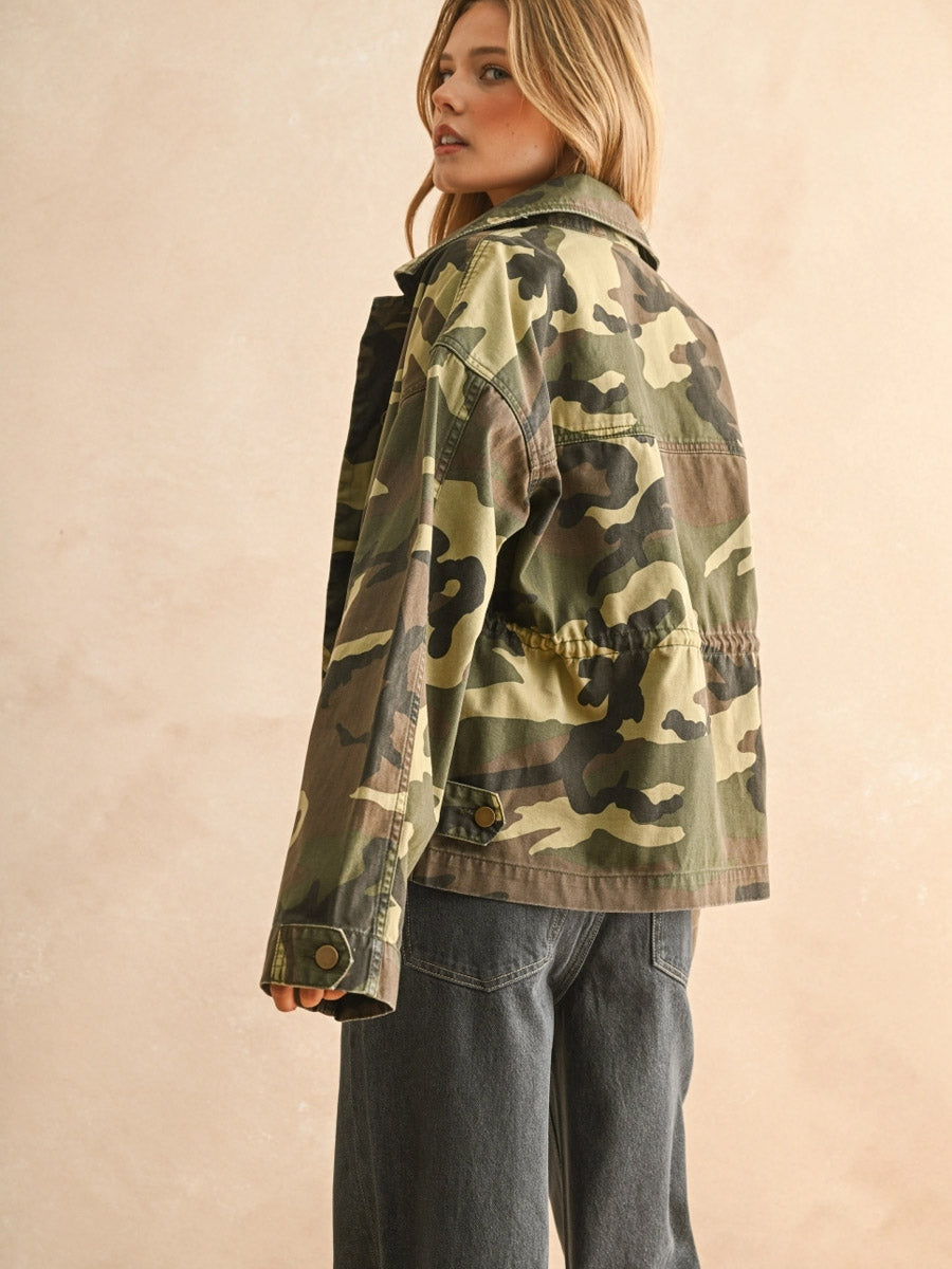 CAMOUFLAGE PRINTED JACKET JACKET -