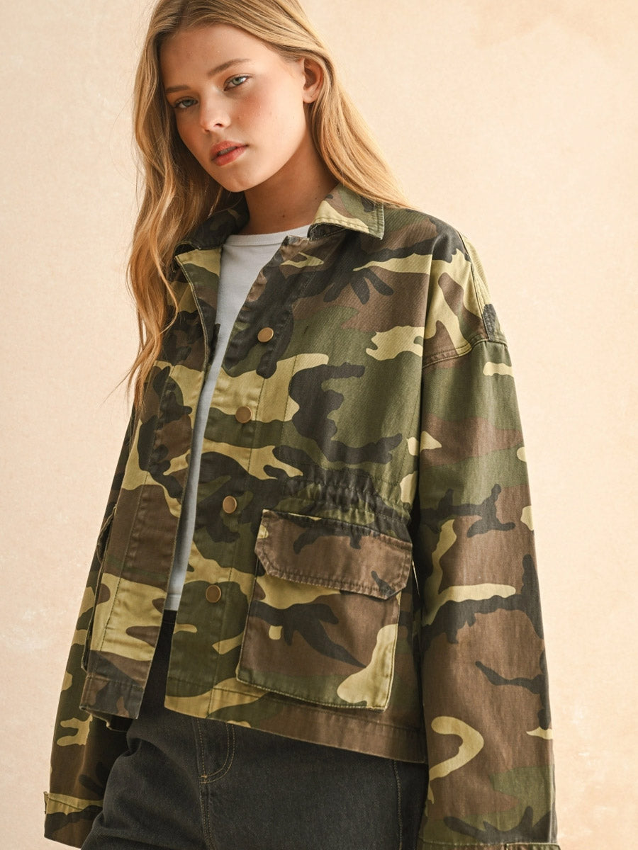 CAMOUFLAGE PRINTED JACKET JACKET -
