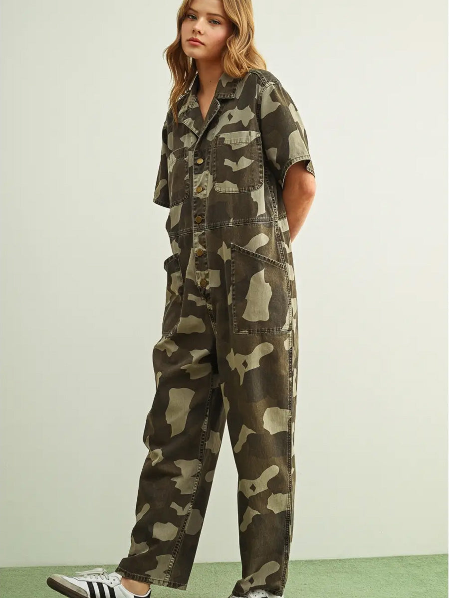 CAMO UTILITY JUMPSUIT - CAMOUFLAGE