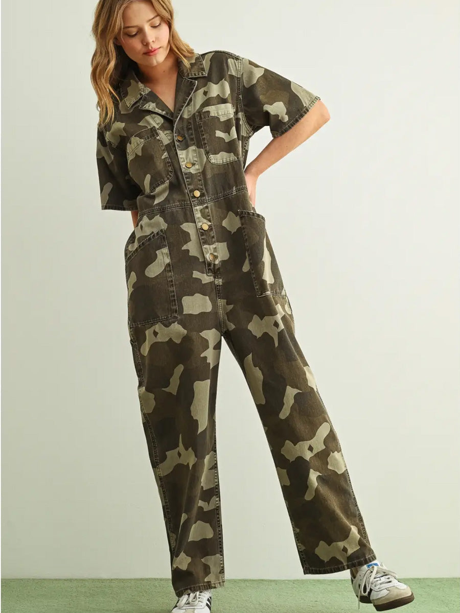 CAMO UTILITY JUMPSUIT - CAMOUFLAGE