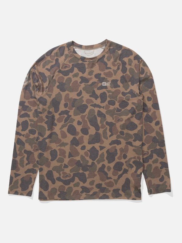 SALTY CREW MARINER LITE UV LONG-SLEEVE - TAN CAMO T-SHIRTS SALTY CREW