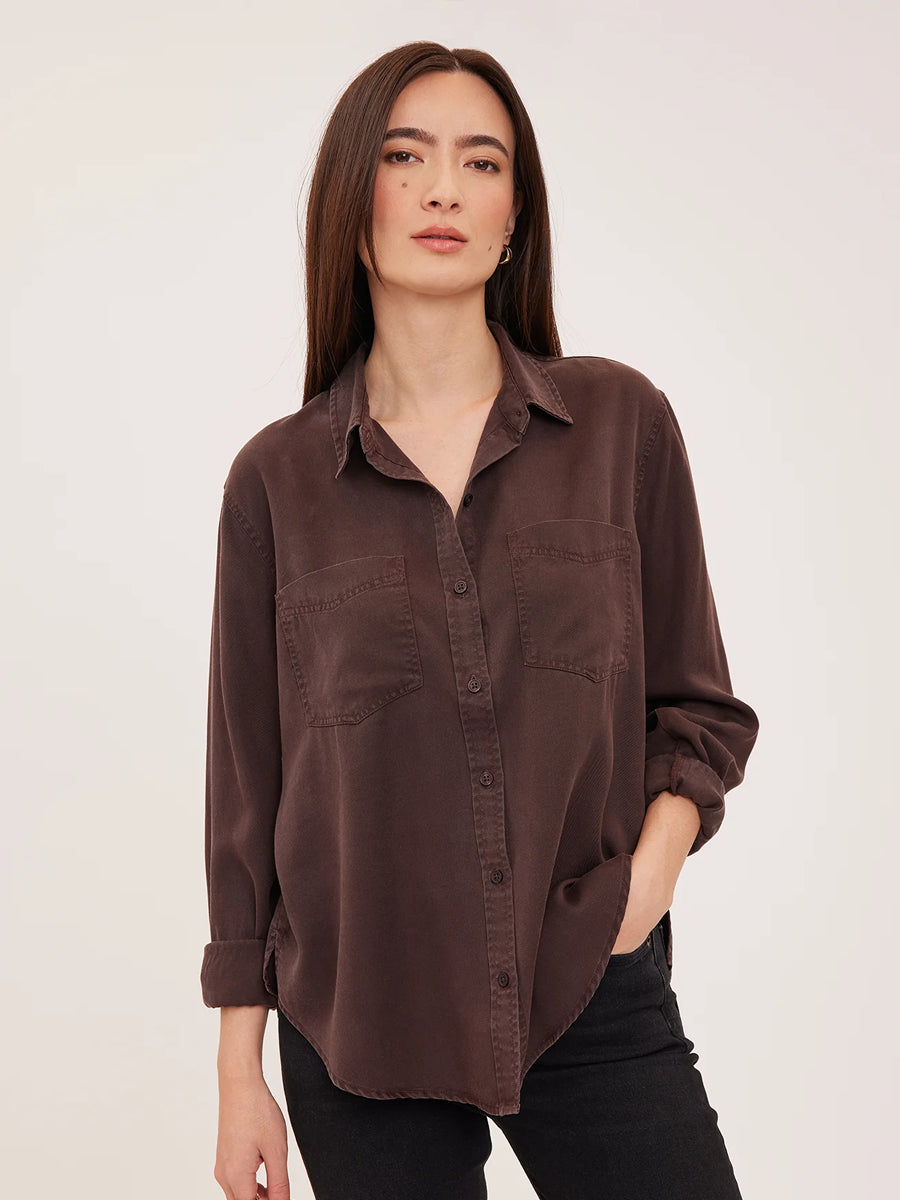 GENTLE FAWN CARMEN SHIRT - WASHED JAVA