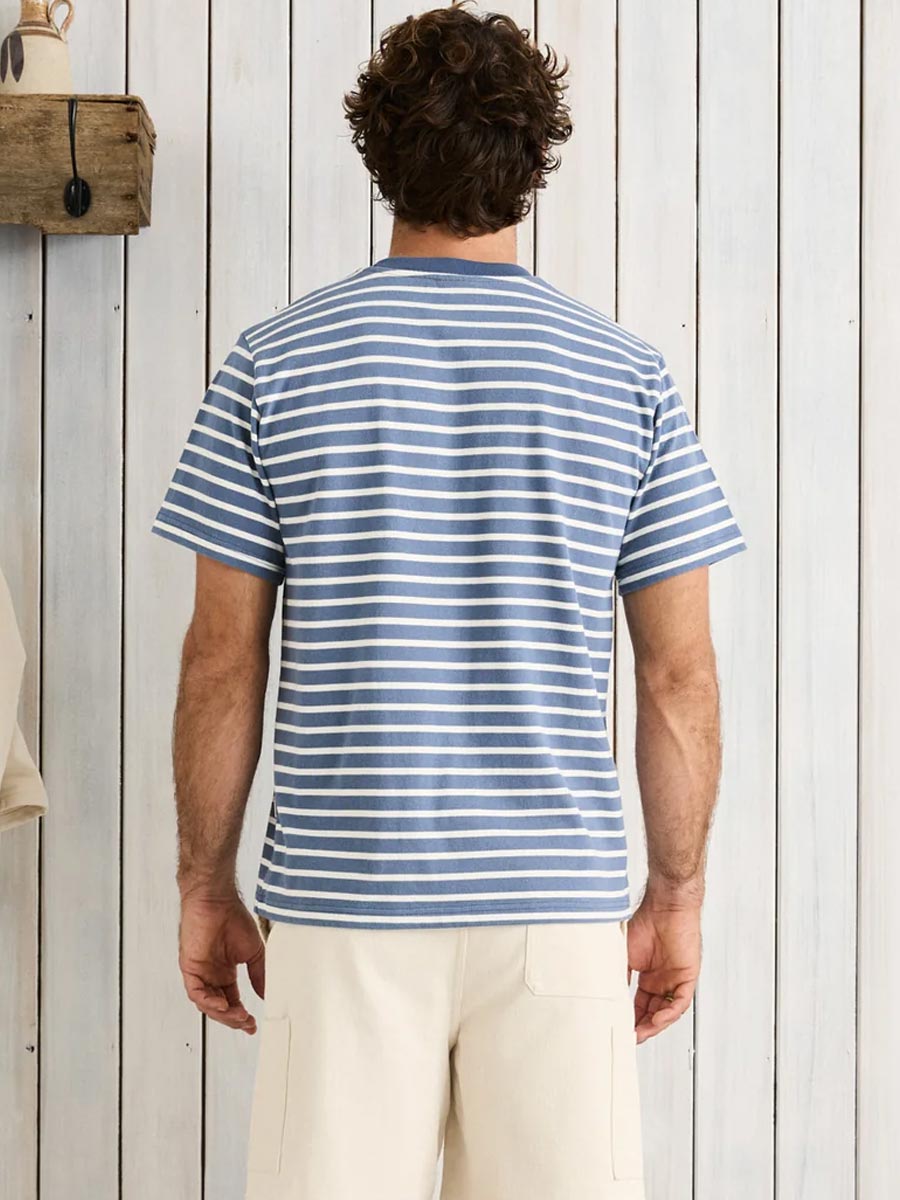 RHYTHM CHASM SHORT-SLEEVE T-SHIRT - BLUE TSHIRT -