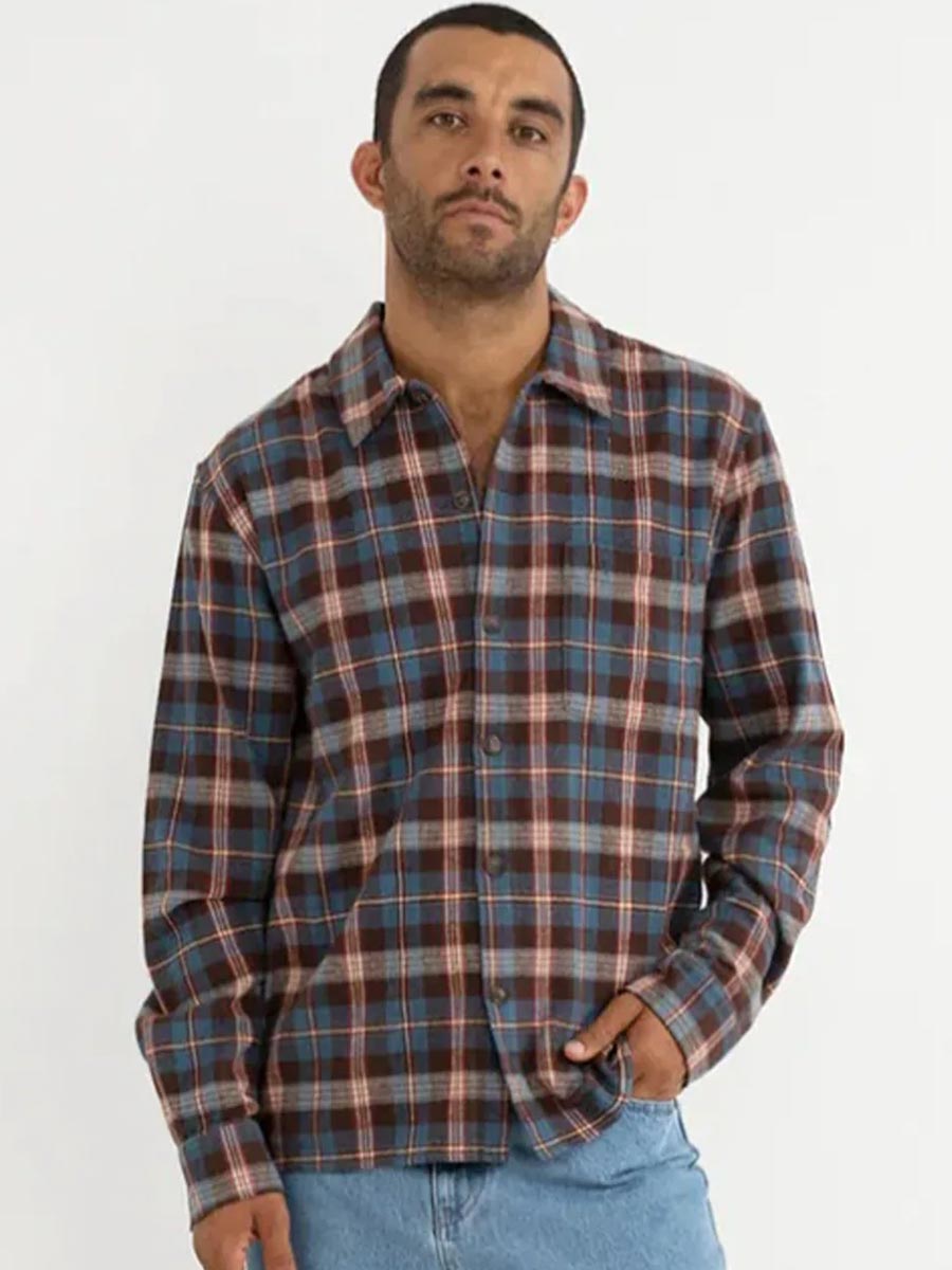 KERN LONG-SLEEVE FLANNEL - CHOCOLATE SHIRT -