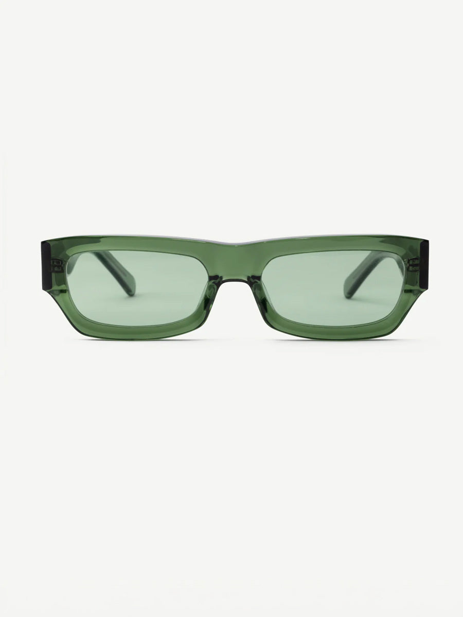 DECADE GENO 60s SUNGLASSES DECADE EYEWEAR CRYSTAL GREEN/GREEN