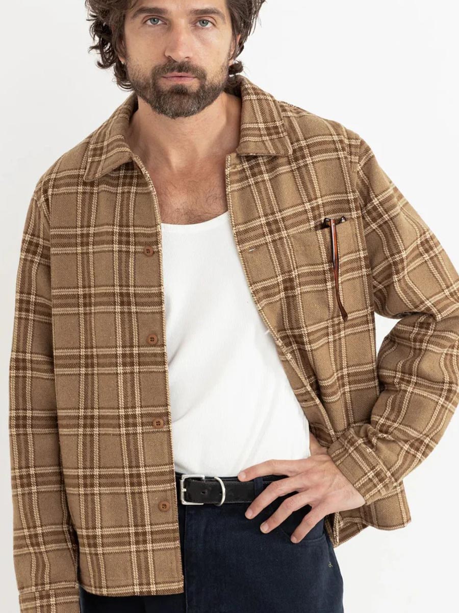RHYTHM CHUCK LONG-SLEEVE SHIRT - TAUPE SHIRT RHYTHM
