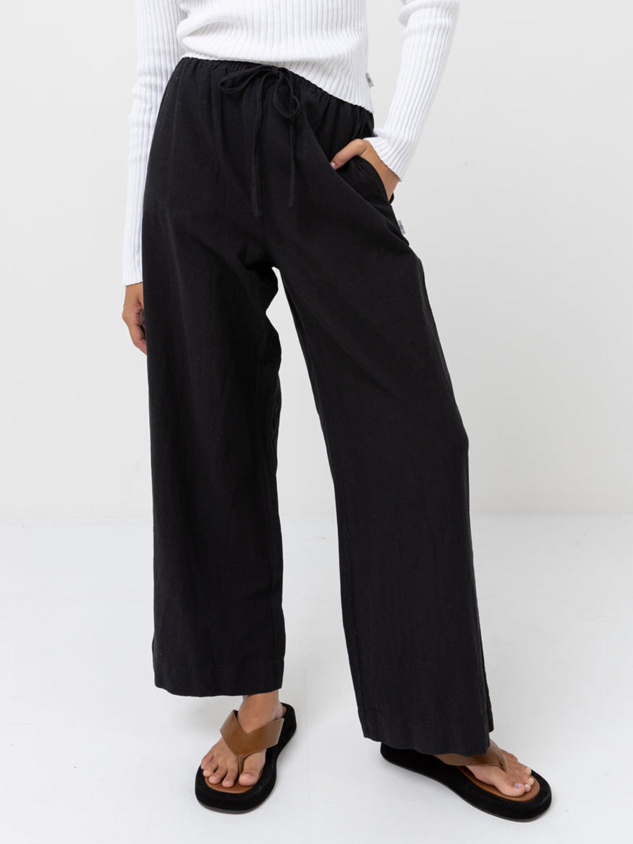 RHYTHM CLASSIC DRAWSTRING PANT - BLACK