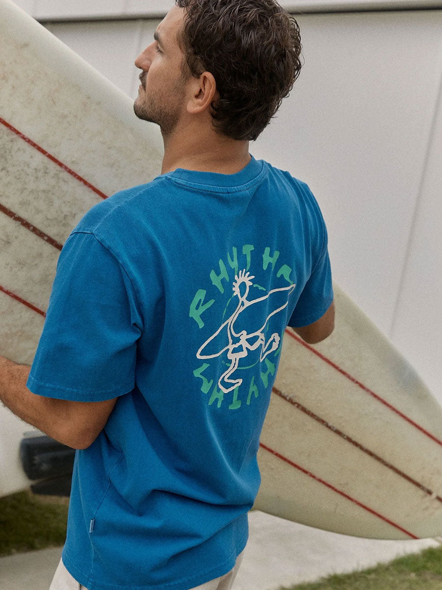 JAUNT VINTAGE SHORT-SLEEVE T-SHIRT - COBALT T-SHIRTS -