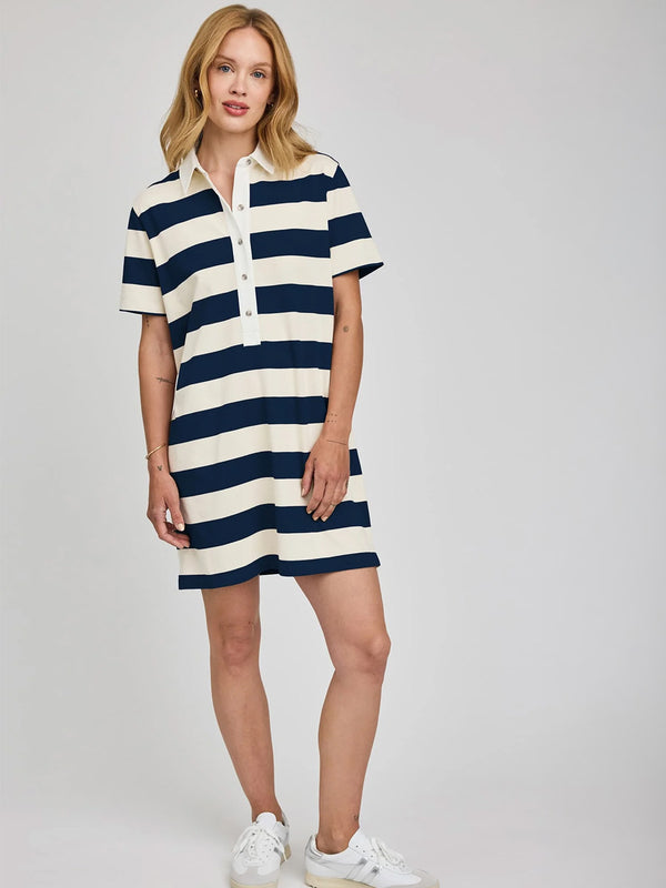 GENTLE FAWN COLBIE POLO DRESS - NAVY STRIPE DRESSES GENTLE FAWN