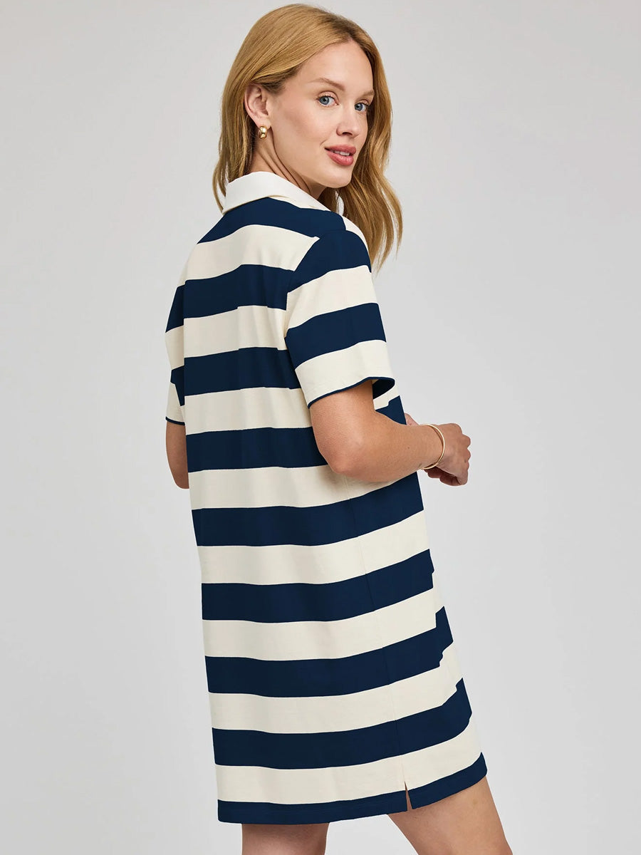 GENTLE FAWN COLBIE POLO DRESS - NAVY STRIPE DRESSES GENTLE FAWN