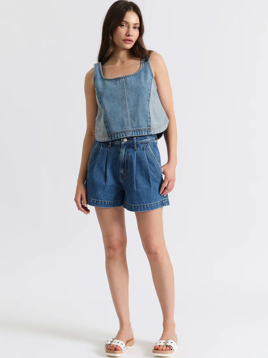 DAZE CORONADO PLEATED SHORT - MONTAGE JEANS DAZE DENIM