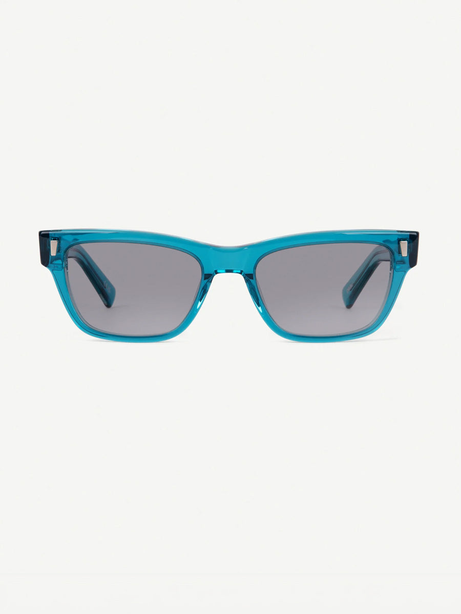 DECADE COULTER 60s SUNGLASSES DECADE EYEWEAR CRYSTAL BLUE/LIGHT GREY