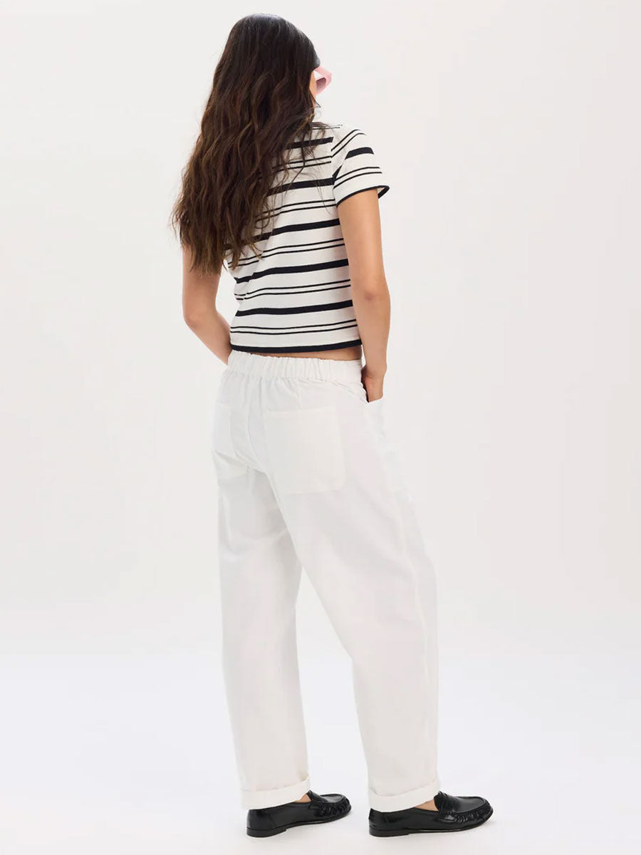 DAZE VILLA DRAWSTRING BARREL PANT - LAMB PANTS DAZE DENIM
