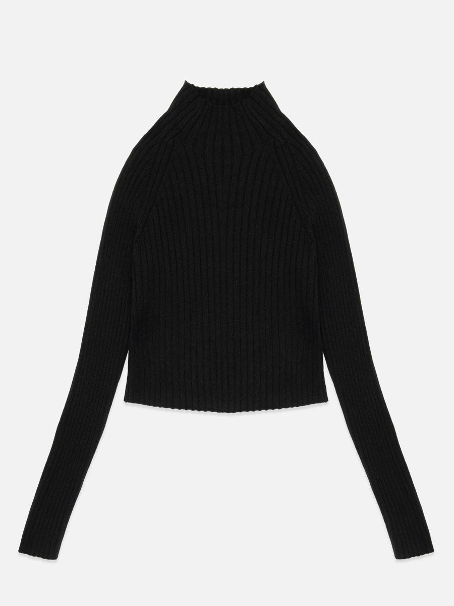 RANDY CROP SWEATER - BLACK SHIRT -